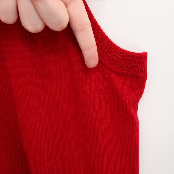 Hart Schaffner Marx Sweater Vest Red Men's Extra Fine Merino Wool V Neck NWT 3XB - Picture 11 of 12